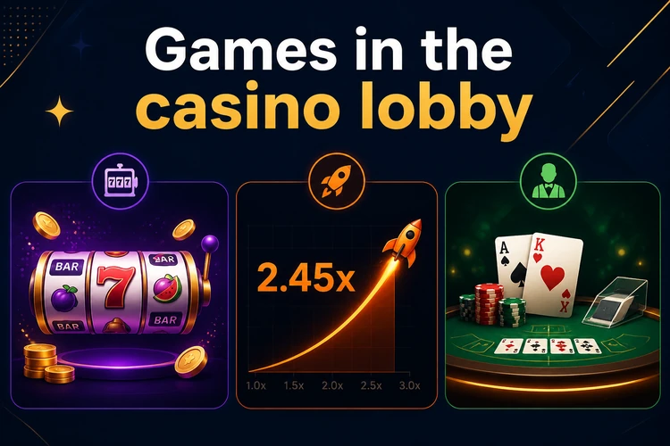 Games in the casino lobby