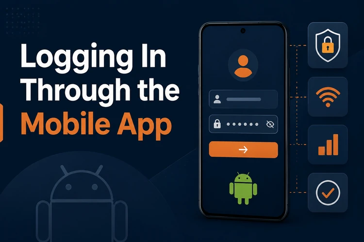 Logging In Through the Mobile App